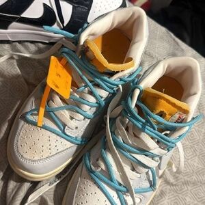 Nike White and Blue Sneakers